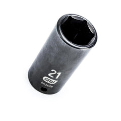 Action - 21mm 3/8" Drive 6-point Metric Deep Thin Wall Impact Socket | 61112021