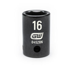 Action 16mm 1/2" Drive 6-point Metric Standard Magnetic Impact Socket