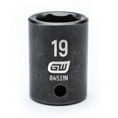 Action 19mm 1/2" Drive 6-point Metric Standard Magnetic Impact Socket