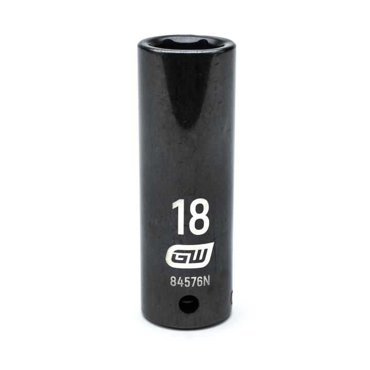 Action 18mm 1/2" Drive 6-point Metric Deep Magnetic Slide Impact Socket