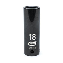 Action 18mm 1/2" Drive 6-point Metric Deep Magnetic Slide Impact Socket