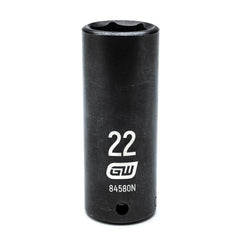Action - 22mm 1/2" Drive 6-point Metric Deep Magnetic Slide Impact Socket | 6052R022