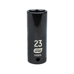 Action 23mm 1/2" Drive 6-point Metric Deep Thin Wall Impact Socket