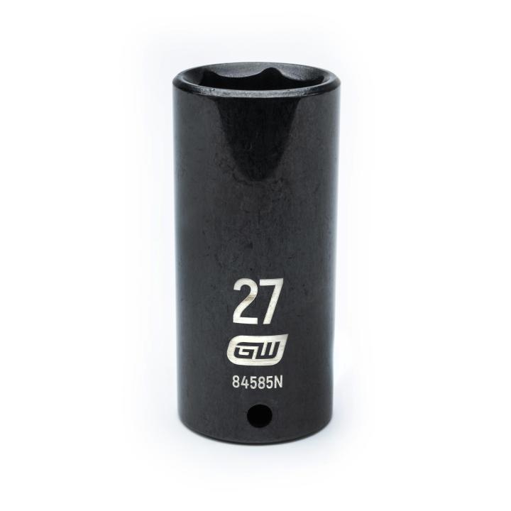 Action 27mm 1/2" Drive 6-point Metric Deep Thin Wall Impact Socket