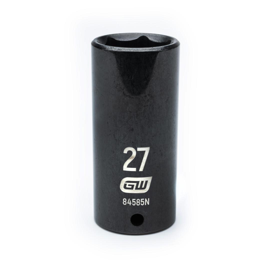 Action 27mm 1" Drive 6-point Metric Deep Thin Wall Impact Socket