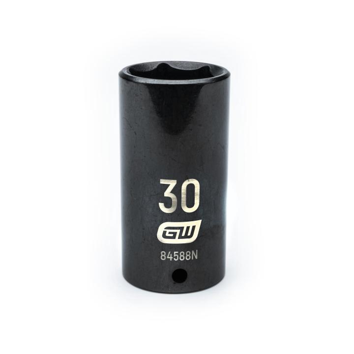 Action 30mm 1/2" Drive 6-point Metric Deep Thin Wall Impact Socket