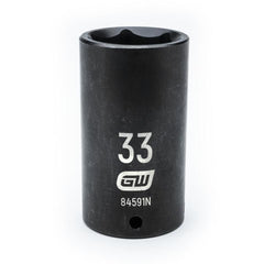 Action 33mm 3/4" Drive 6-point Metric Deep Thin Wall Impact Socket