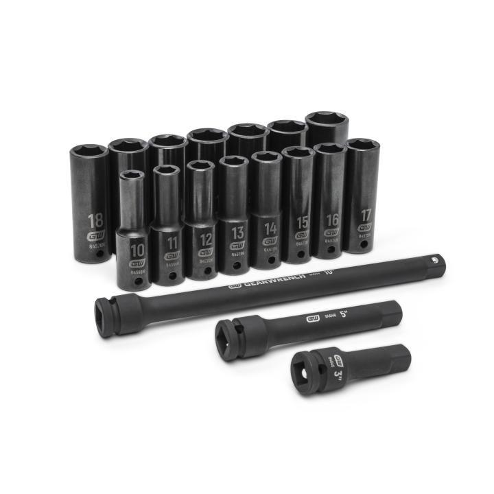 Action 18 Pc 3/4" Drive 12-point Metric Deep Impact Socket