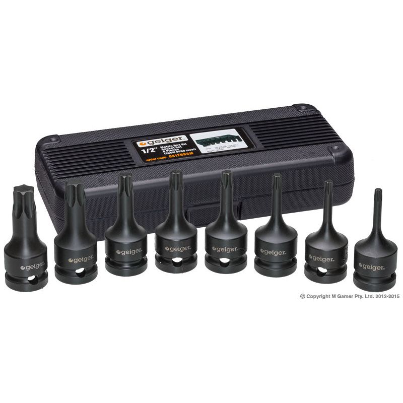 Geiger - 1/2" Star Bit Impact Socket Set (8pc.) | GX12TX8