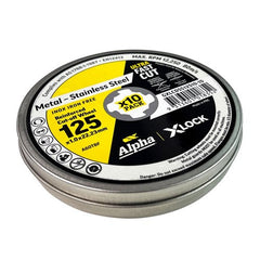 Alpha Cutting Disc X-Lock 125 x 1.0mm | 10 Disc Trade Pack
