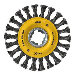 Alpha Wheel Brush X-Lock 125mm Steel Wire | 0.50mm Knotted