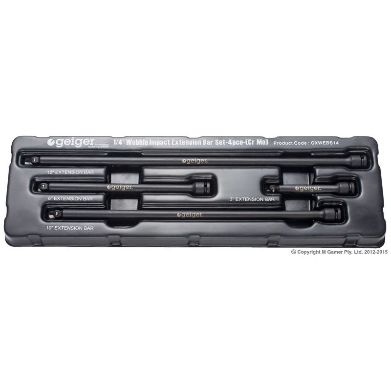 Geiger - 1/4" Wobble Extension Bar Set (4pc.) | GXWEBS14