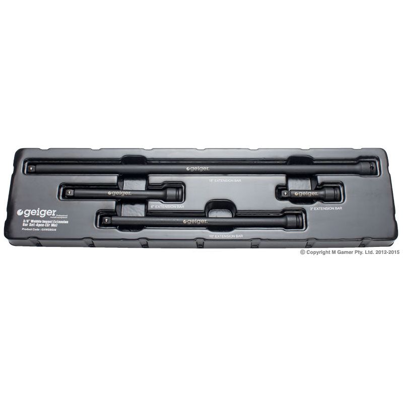 Geiger - 3/8" Wobble Extension Bar Set (4pc.) | GXWEBS38