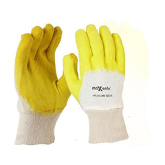 Maxisafe Economy Glass Gripper Yellow Latex Dipped Palm, Retail Carded | GYL108eC