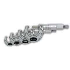 ITM - MM/0-100/ST4 GROZ OUTSIDE MICROMETER SET, 4 PIECE, 0 -100MM, 0.01MM, RATCHET STOP, PAINTED FRAME | GZ-16110