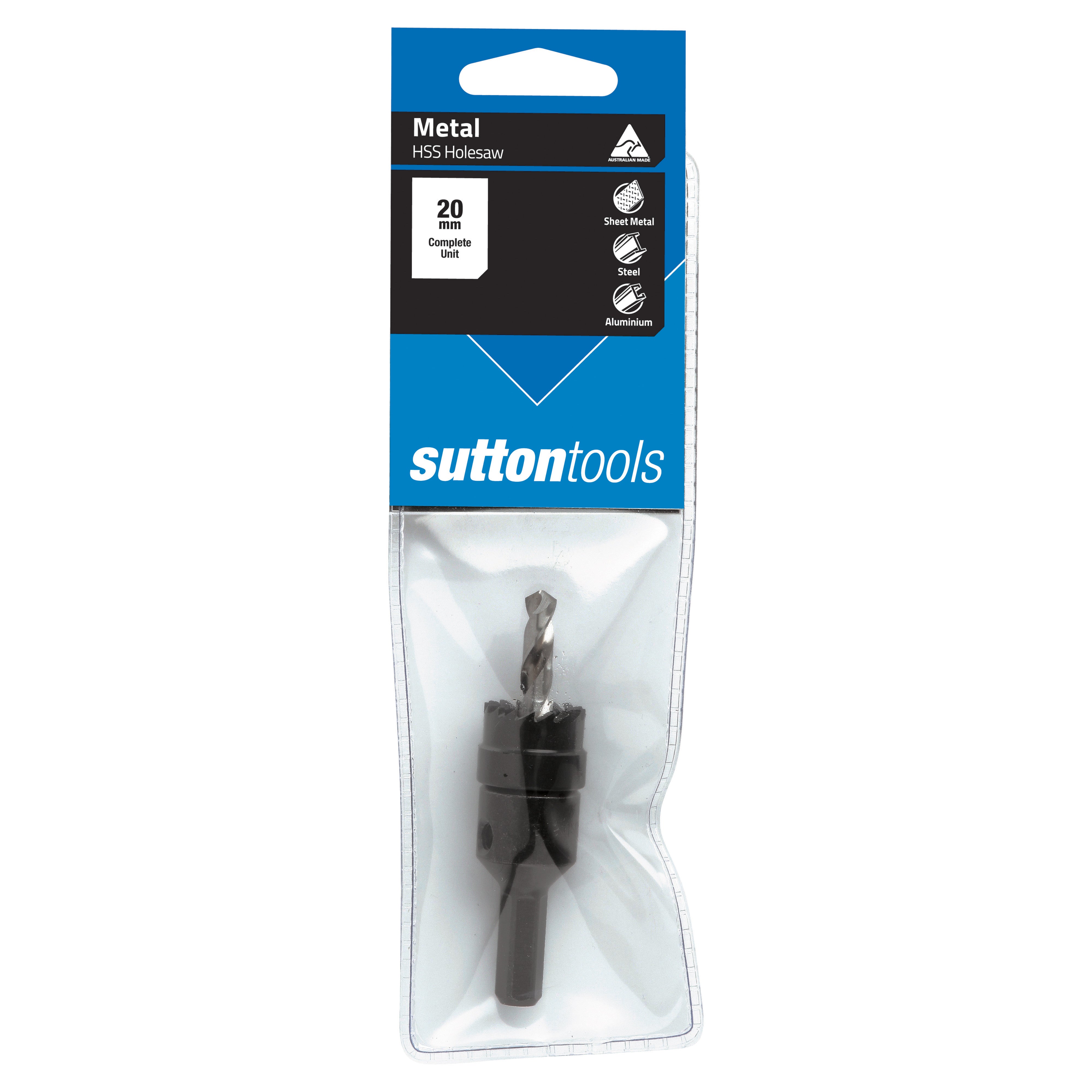 Sutton - Holesaw H101 HSS Sheet Metal W/Arbor Hangpack 20mm | H1010200