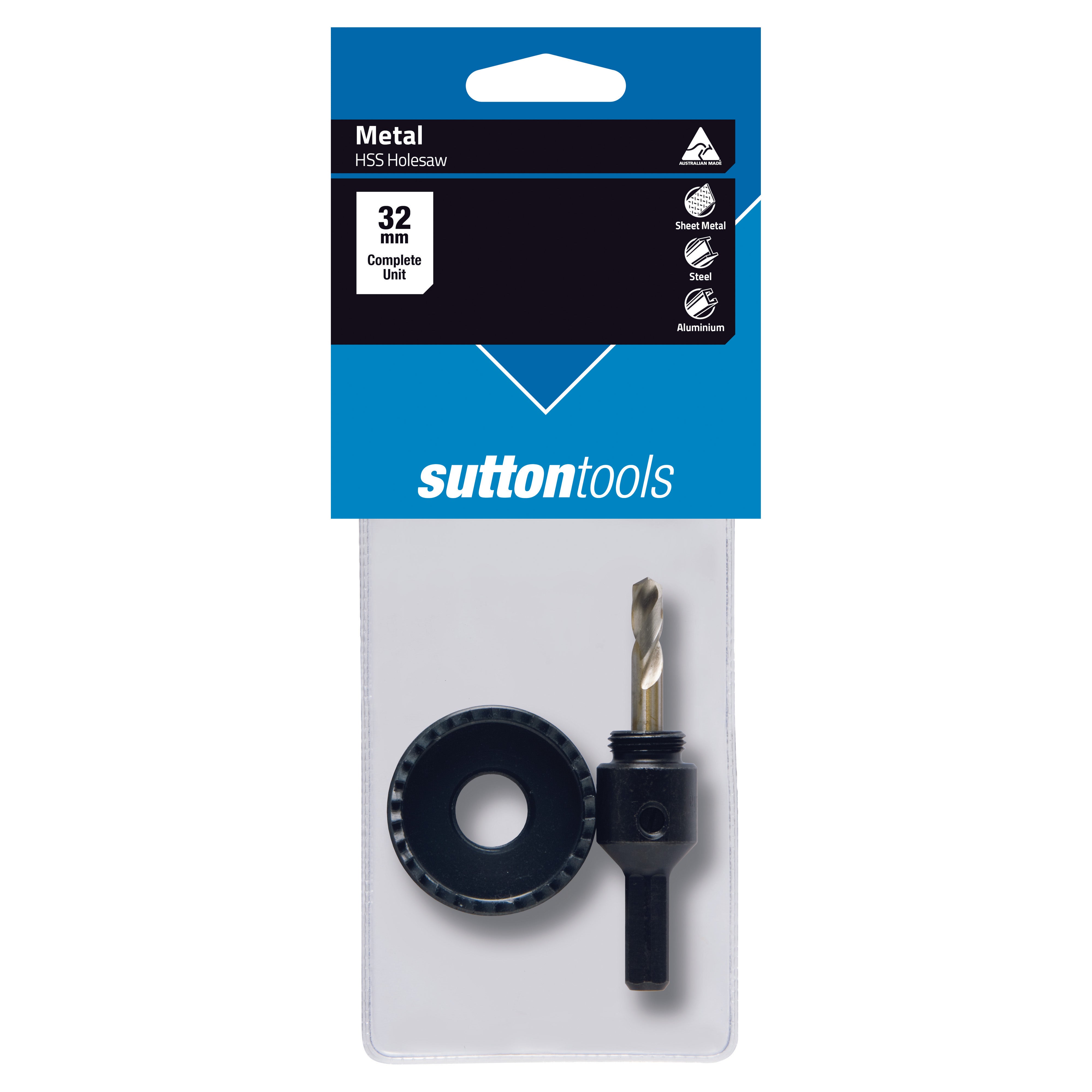 Sutton - Holesaw H101 HSS Sheet Metal W/Arbor Hangpack 32mm | H1010320