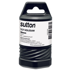 Sutton - Holesaw H108 Tct Metal W/Arbor 4mm-Depth 19mm | H1080190
