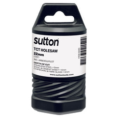 Sutton - Holesaw H108 Tct Metal W/Arbor 4mm-Depth 22mm | H1080220