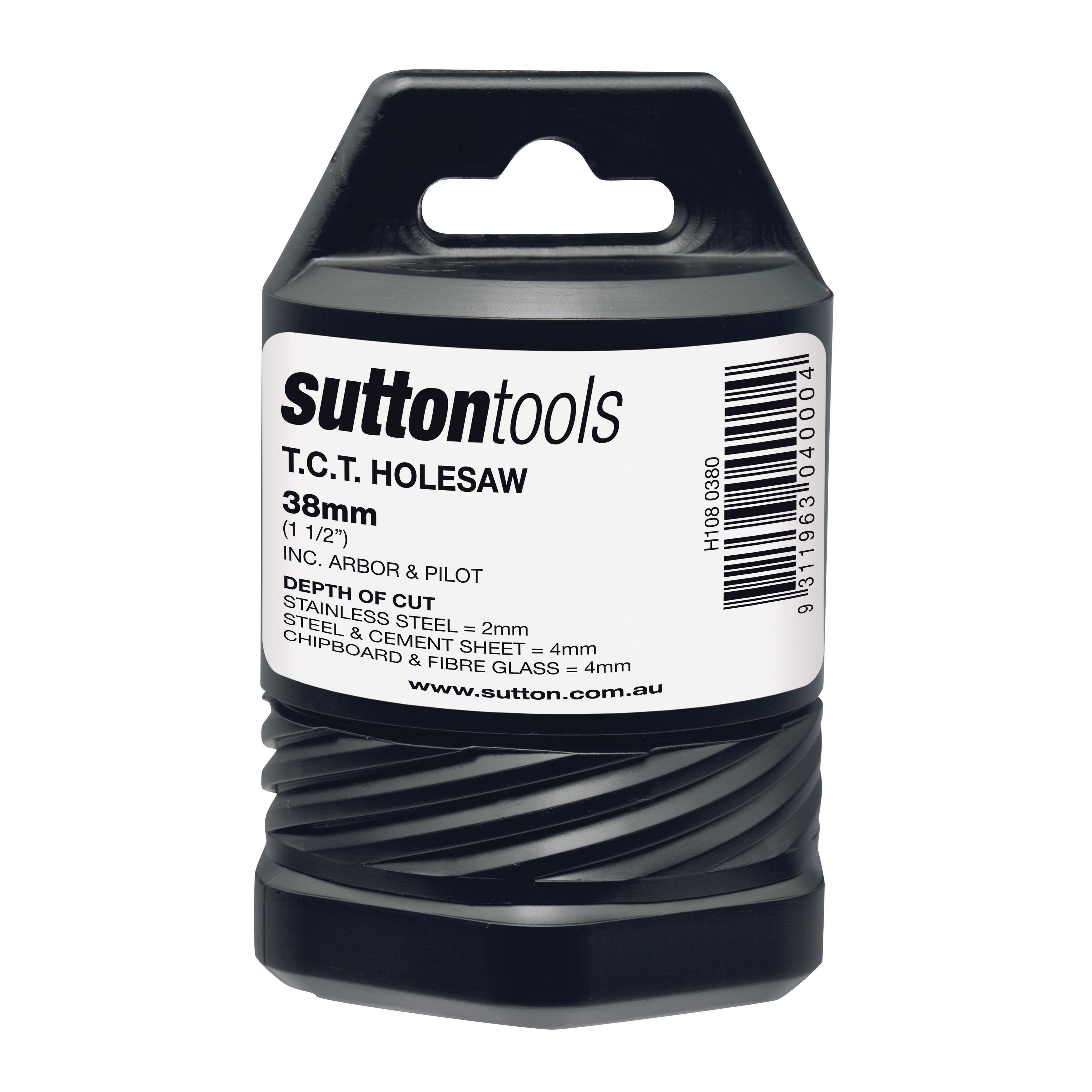 Sutton - Holesaw H108 Tct Metal W/Arbor 4mm-Depth 38mm | H1080380