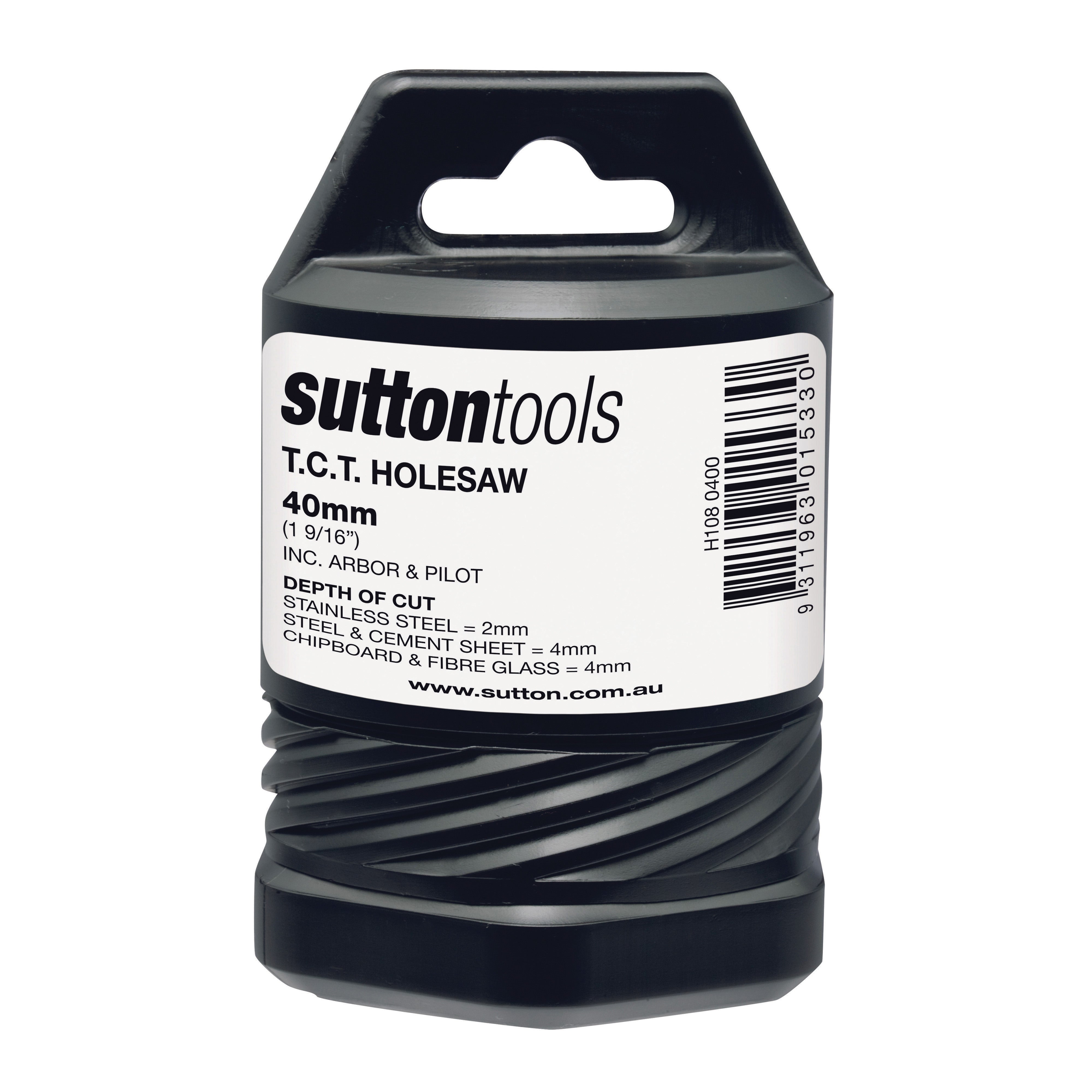 Sutton - Holesaw H108 Tct Metal W/Arbor 4mm-Depth 40mm | H1080400