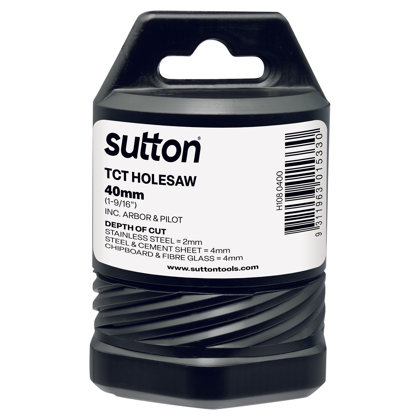 Sutton - Holesaw H108 Tct Metal W/Arbor 4mm-Depth 40mm | H1080400