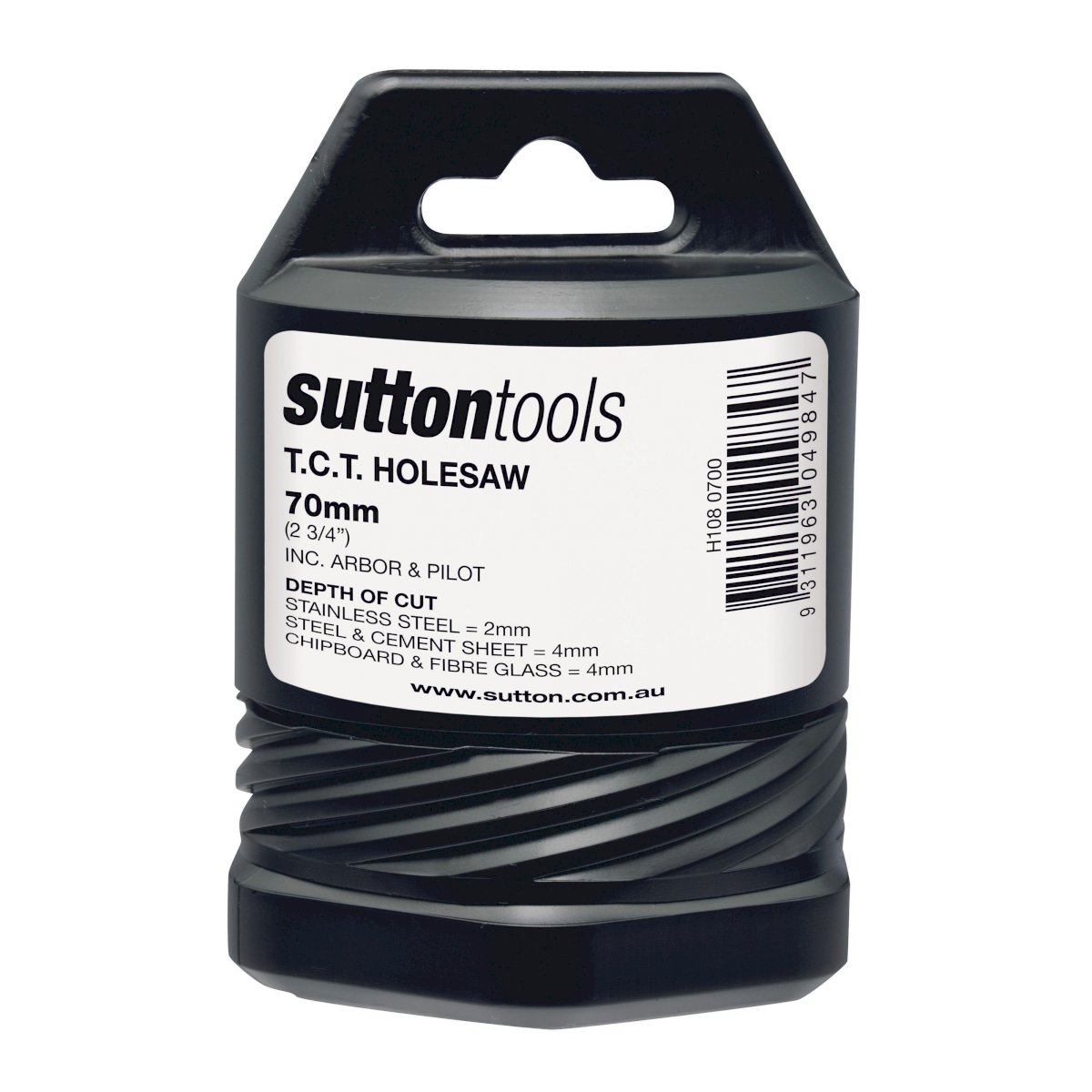 Sutton - Holesaw H108 Tct Metal W/Arbor 4mm-Depth 70mm | H1080700