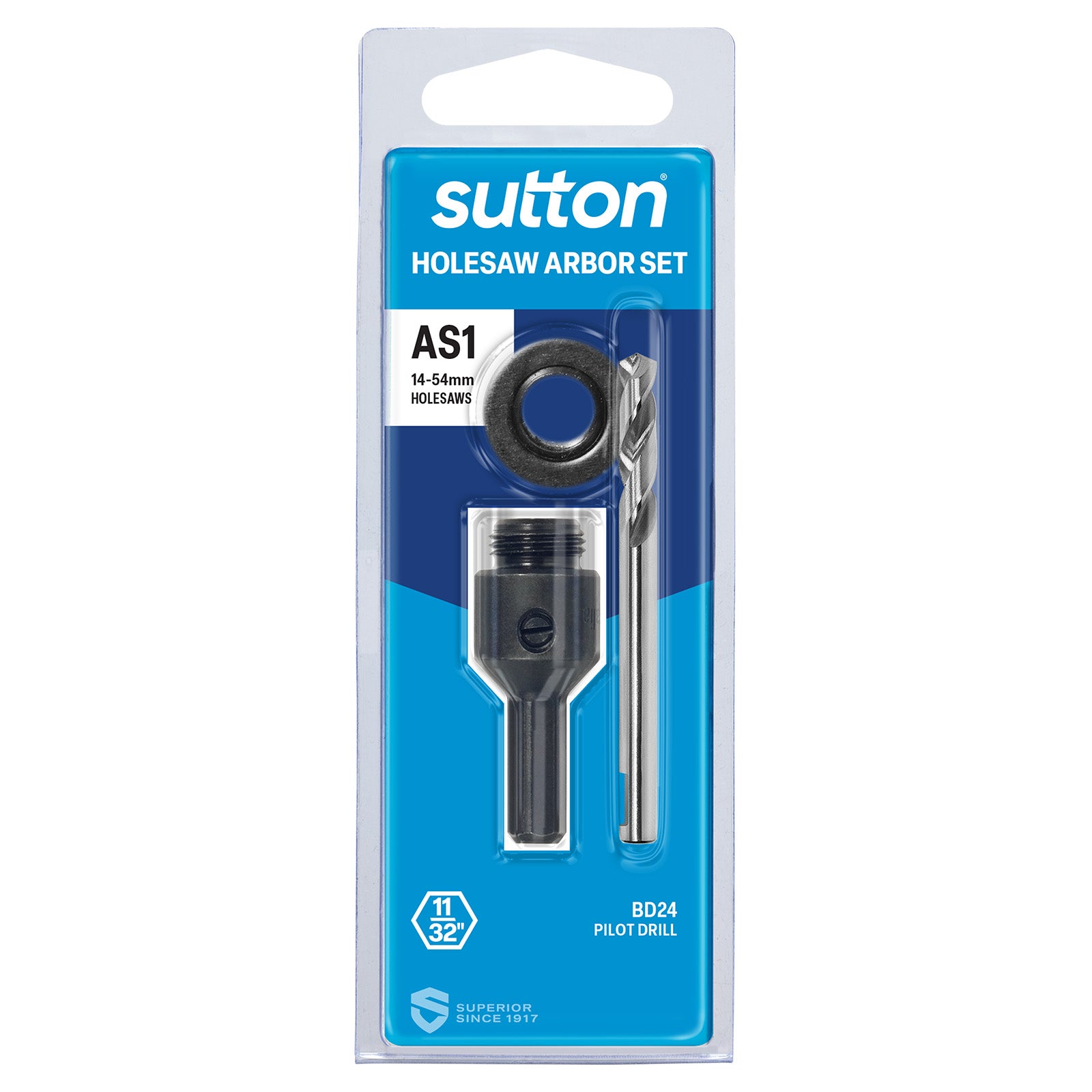 Sutton - Arbor H112 As1 Set Suits Holesaw 14-30mm W/Adapt | H112AS1