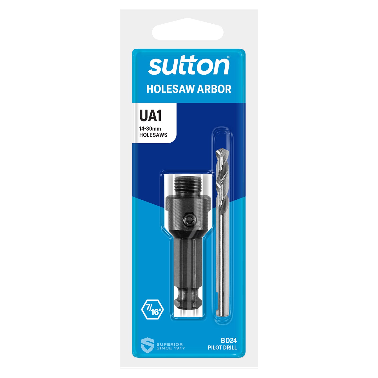Sutton - Arbor H112 Ua1 Suits Holesaw 14-30mm 1/2Unf Hangpack | H112UA1