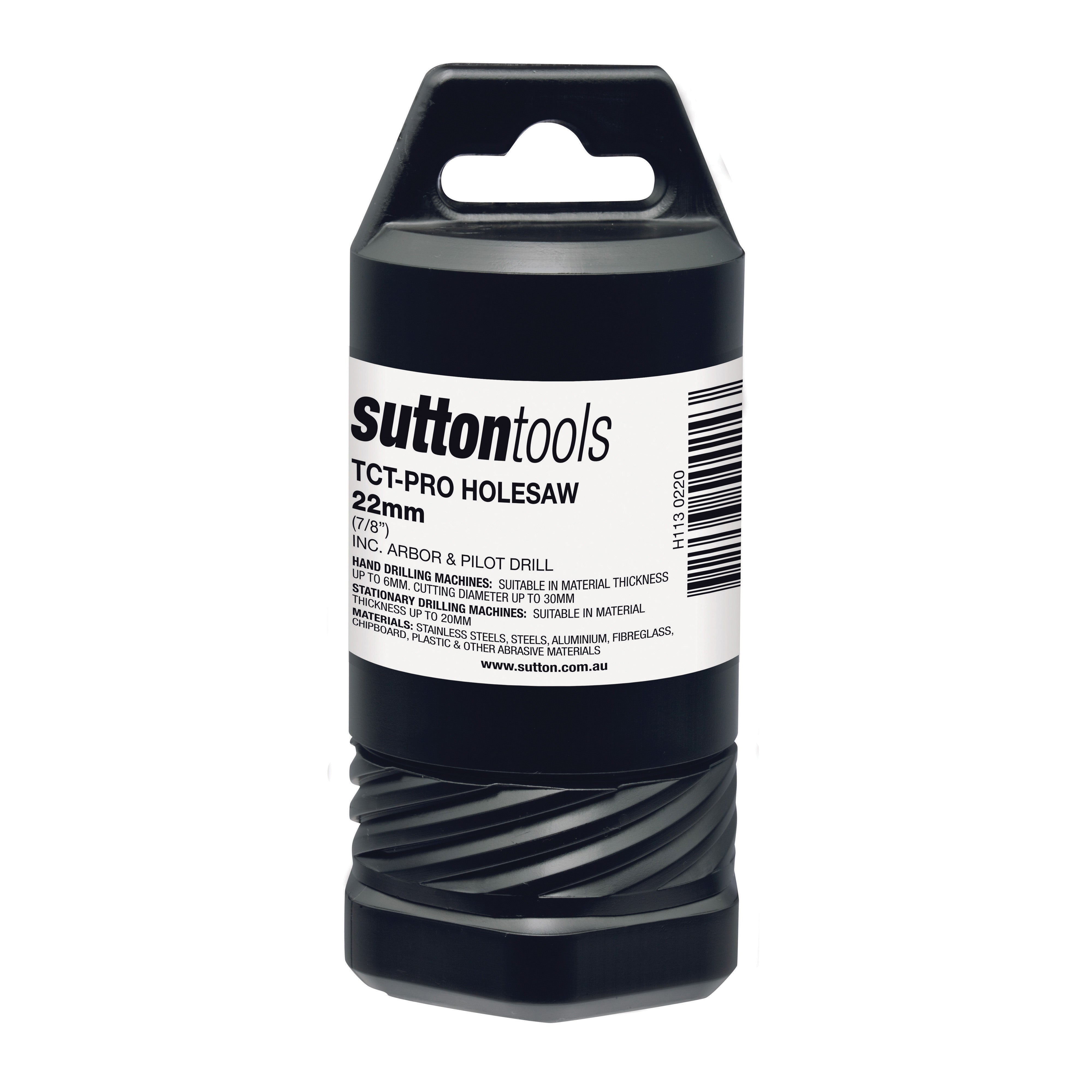 Sutton - Holesaw H113 Tct Metal W/Arbor 20mm-Depth 22mm | H1130220