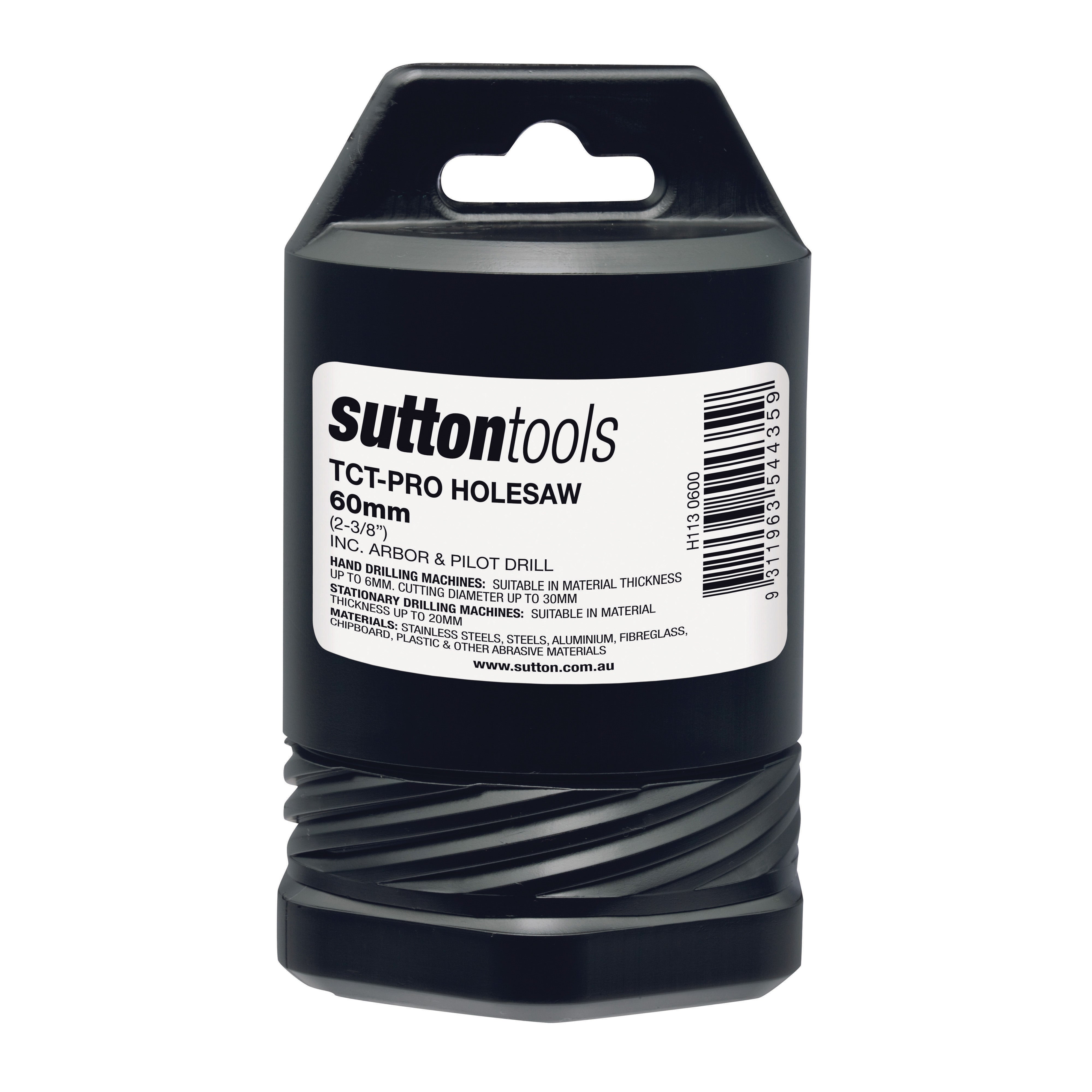 Sutton - Holesaw H113 Tct Metal W/Arbor 20mm-Depth 60mm | H1130600