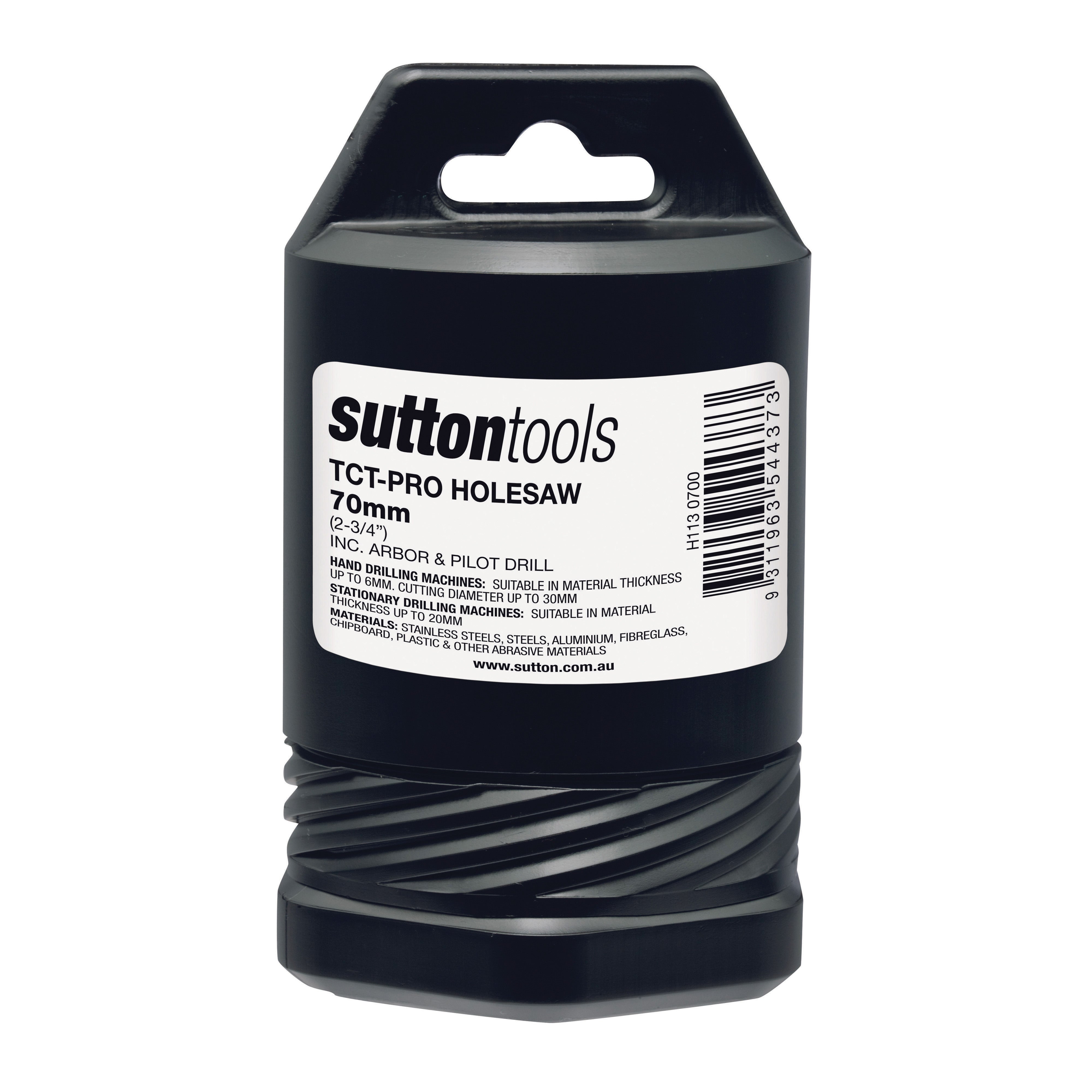 Sutton - Holesaw H113 Tct Metal W/Arbor 20mm-Depth 70mm | H1130700