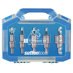 Sutton Tools - 16-40mm Holesaw H117 TCT Metal W/arbor Set 5Pc | H1170005