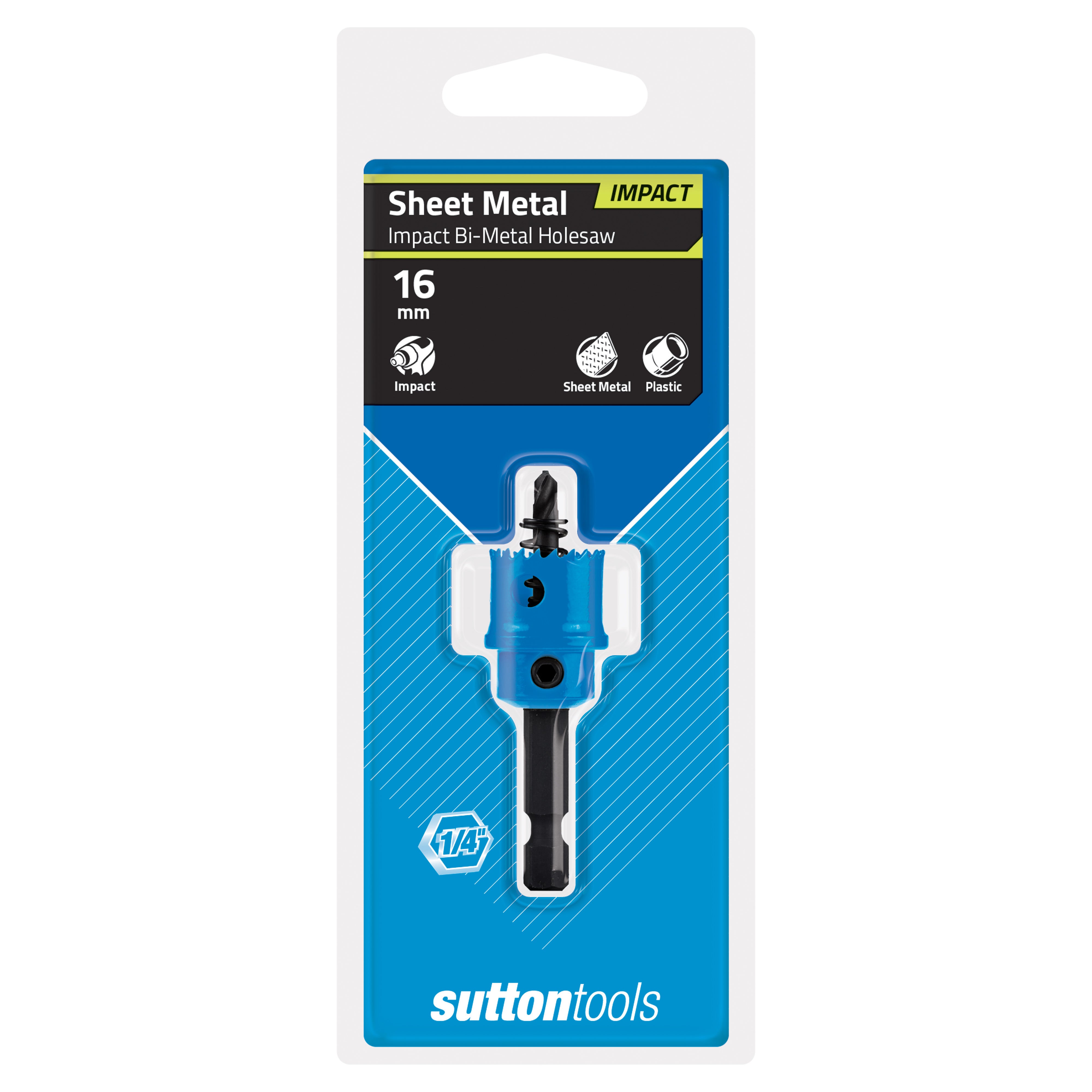 Sutton - Holesaw H119 Bi-Metal Impact Hex Shank 16mm | H1190160