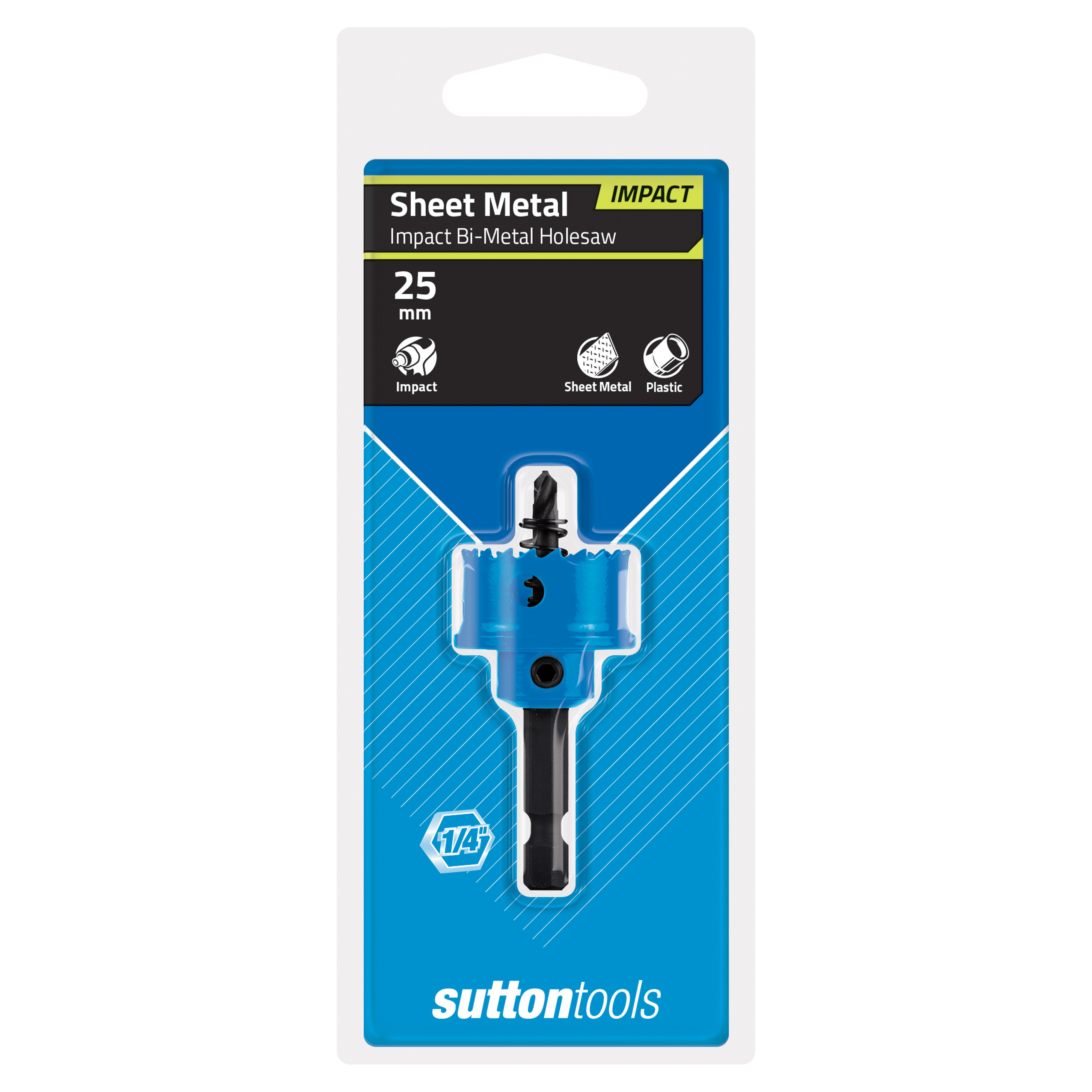 Sutton - Holesaw H119 Bi-Metal Impact Hex Shank 25mm | H1190250