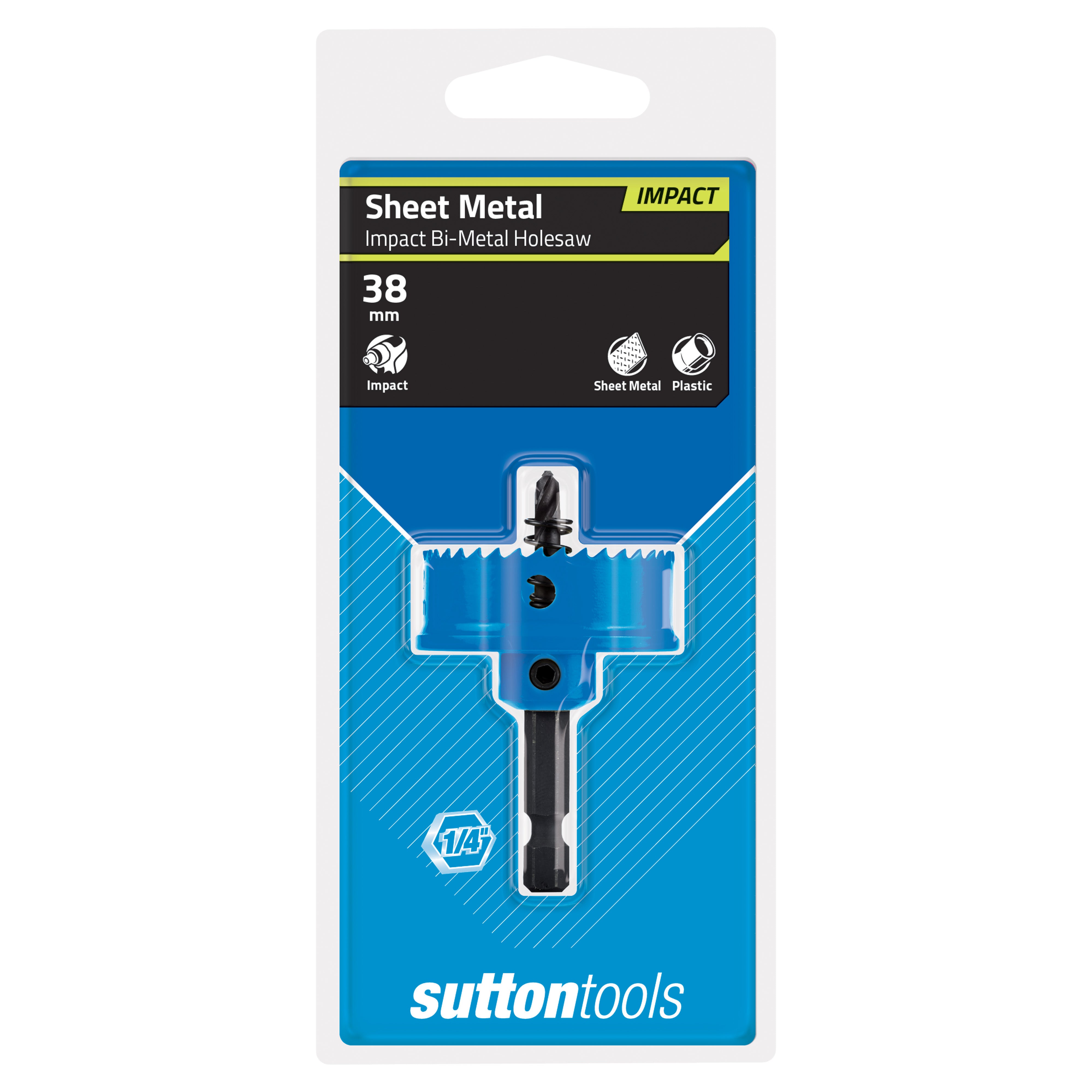 Sutton - Holesaw H119 Bi-Metal Impact Hex Shank 38mm | H1190380