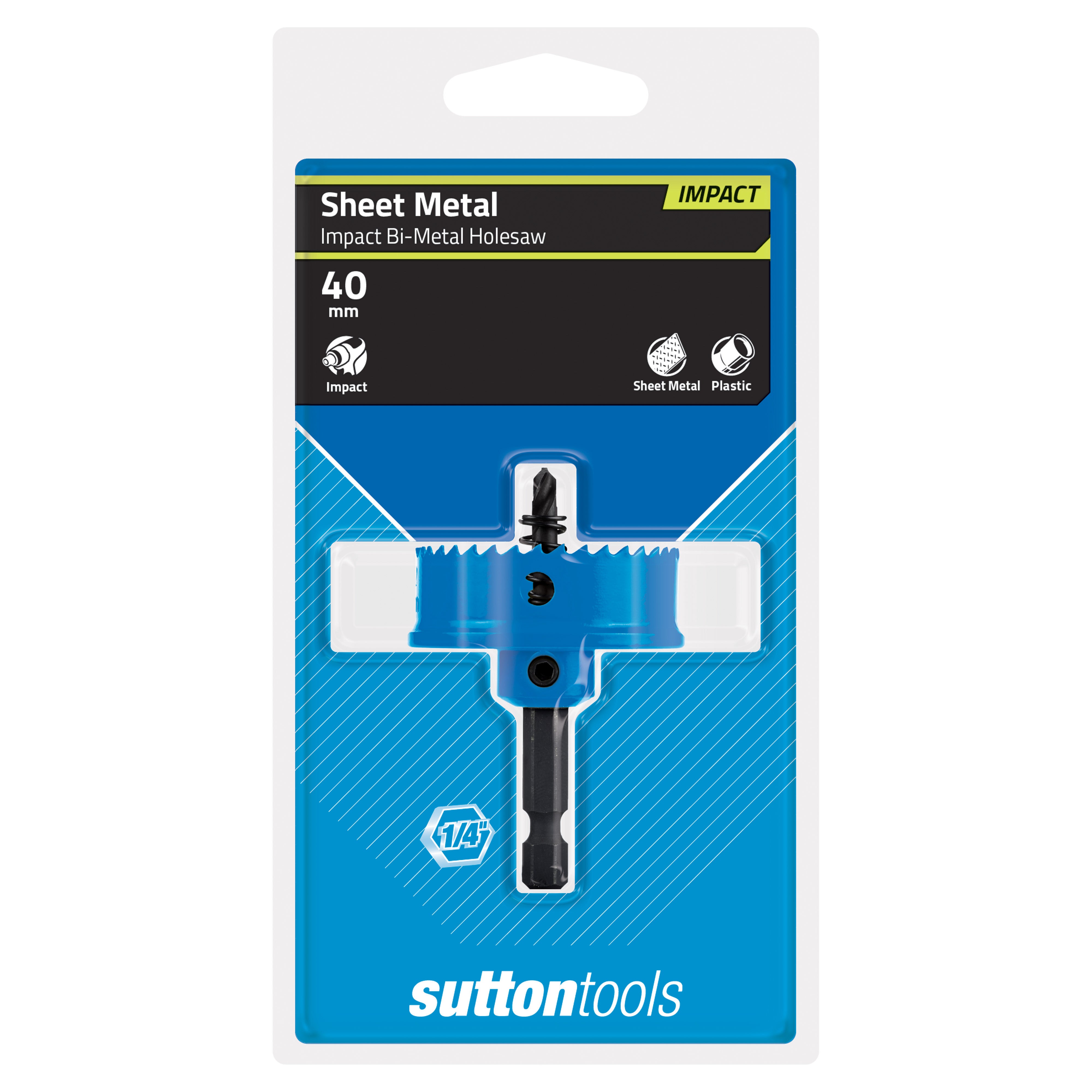 Sutton - Holesaw H119 Bi-Metal Impact Hex Shank 40mm | H1190400