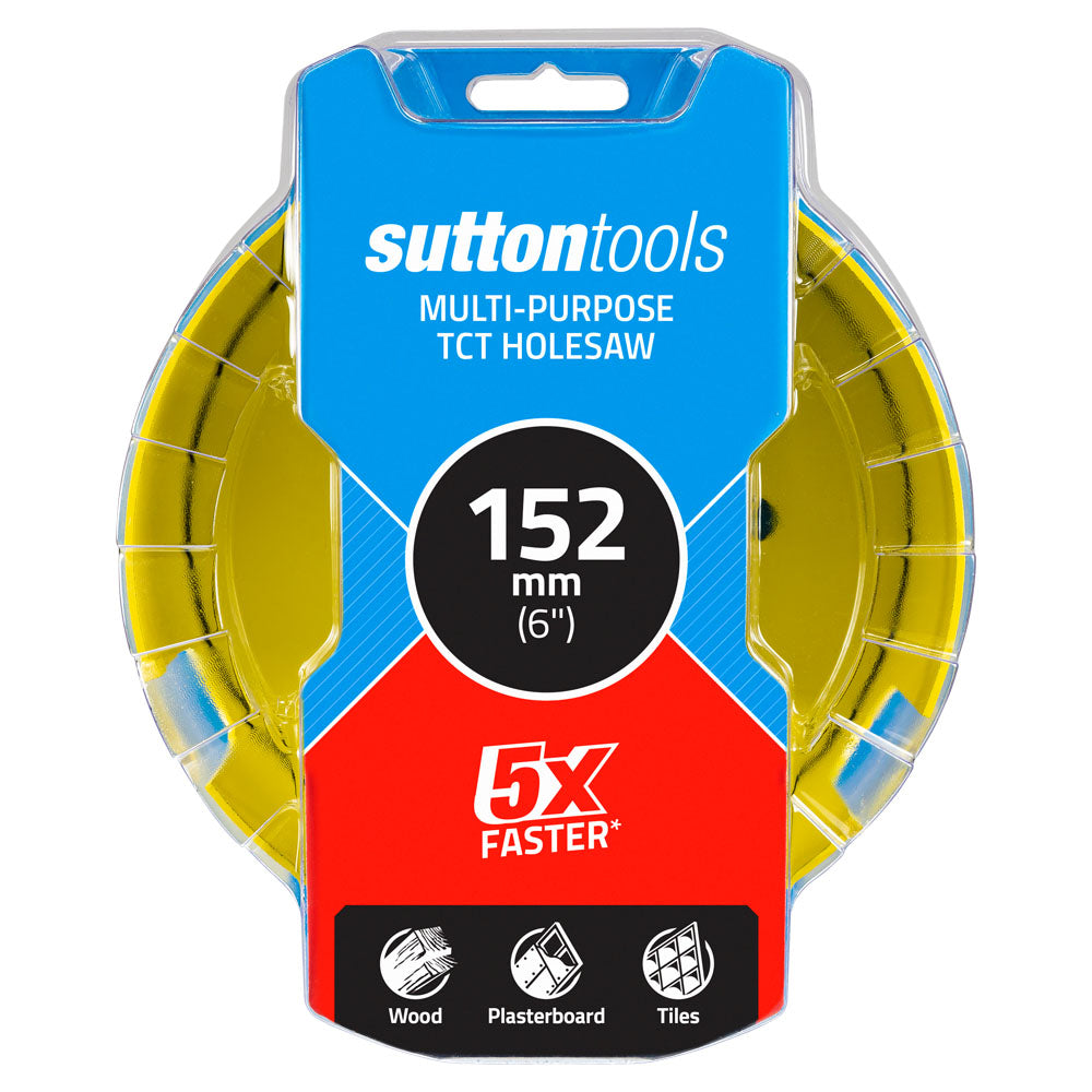 Sutton - Holesaw H127 Tct Multi-Purpose 152mm (6In) Yellow | H1271520