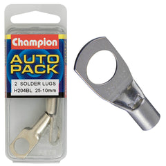 Champion - Cable Solder Lugs - 25 - 10mm | H204BL