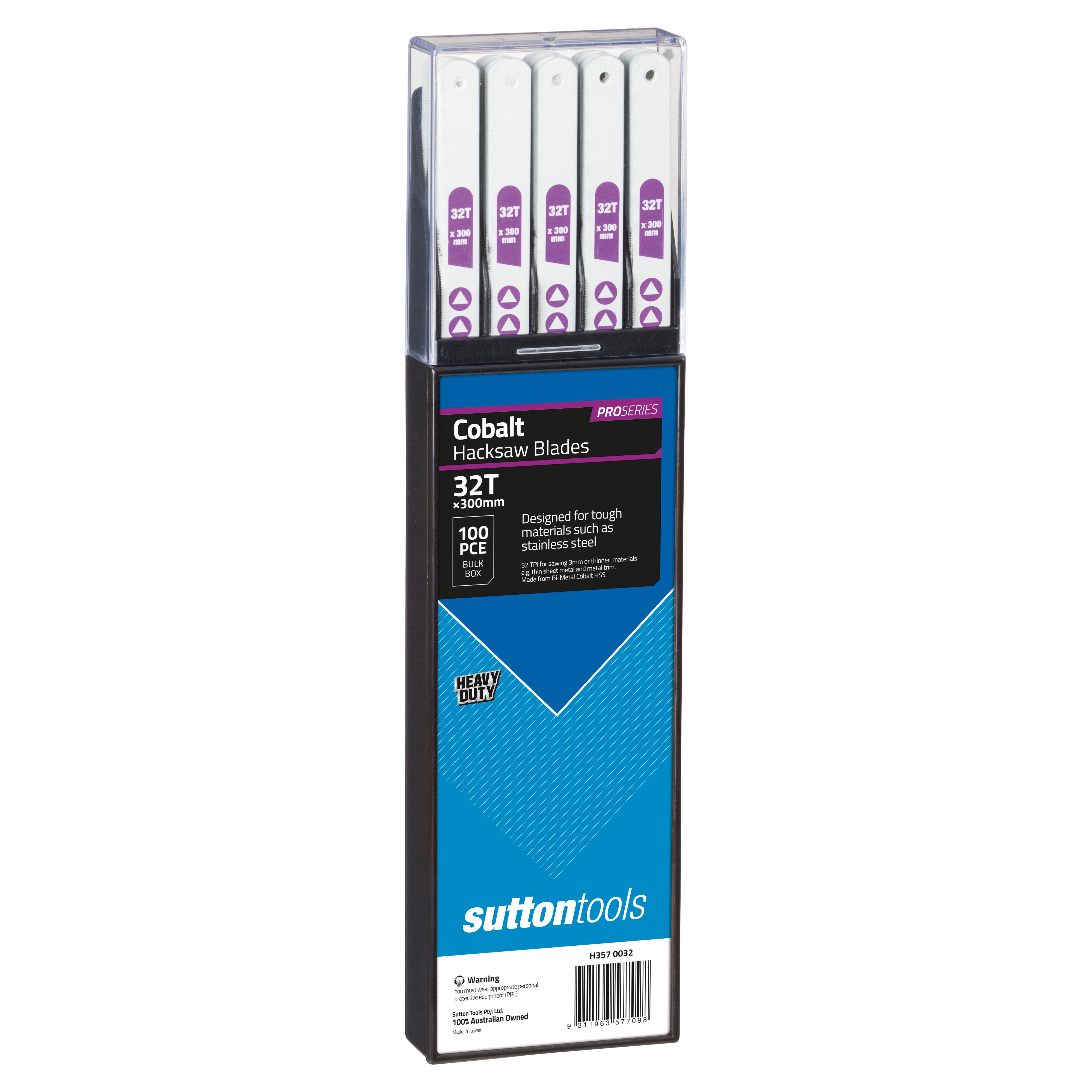 Sutton - Blade H357 Hacksaw Cobalt 300mm 32Tpi 100Pk | H3570032