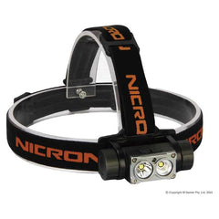Nicron - Nicron -  1600LM 10W Dual-fuel twin engines Rechargeable Aluminium Head Lamp | H35
