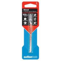 Sutton Tools - 3-35mm Blade H433 Jigsaw T-shank Hcs Wood Dbl 100mm 10Tpi 2Pk | H4331002