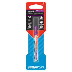 Sutton Tools - 2.5-20mm Blade H444 Jigsaw T-shank Bim Lamin 80mm 13Tpi 2Pk | H4440802