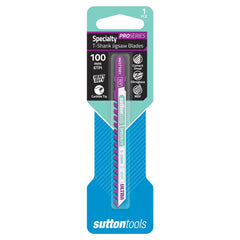Sutton Tools - 100mm Blade H457 Jigsaw T-shank TCT Wood/fibre Ultra 6Tpi 1Pk | H4571001