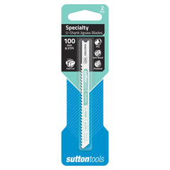 Sutton Tools - 4-50mm Blade H464 Jigsaw U-shank Hcs Plastic 100mm 8.5Tpi 2Pk | H4641002