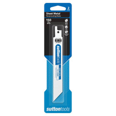 Sutton Tools - Blade H518 Recip Bim Sheet Metal 150 x 19 x 0.9mm 14Tpi 2Pk | H51815014