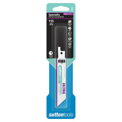 Sutton Tools - 115 x 19 x 1.25mm Blade H531 Recip TCT Stainless Ultra 18Tpi 2Pk | H53111518