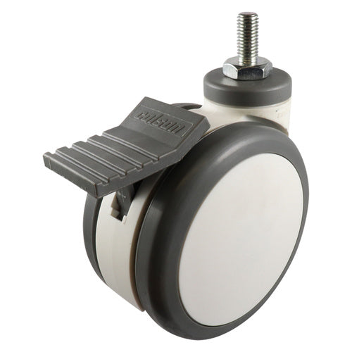 EHI - 125mm Twin Wheel Swivel Brake Castor M12x25 | H64T38K125