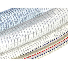 AIP - PVC Suction Powaflex Food & Bev Pressvac Clear / Braided / Wire - 63mm x Mtr | 02-632-063-cut | PFPV63