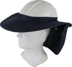 Maxisafe Hat Brim with Neck Flap - Navy Blue | HBS558-N
